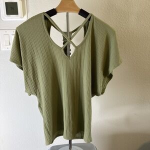 Day Trip BKE Buckle Women's Racer Back Tank Green Size XS